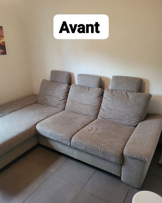 Canapé avant nettoyage