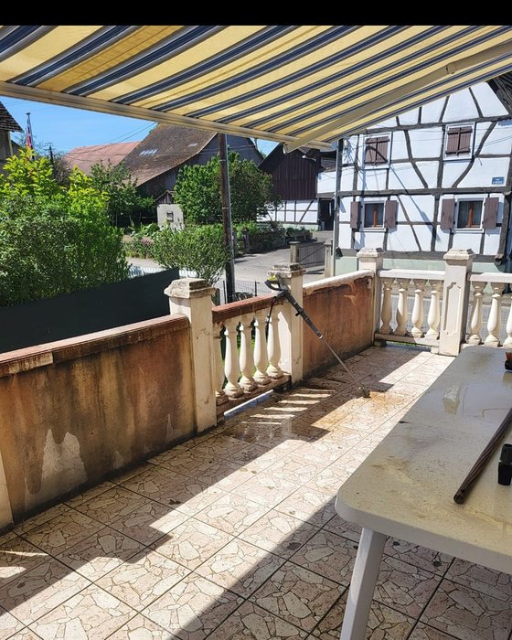 Terrasse avant nettoyage